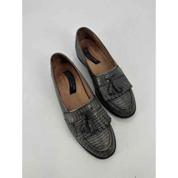 Mezlan Platinum Kiltie Tassel Loafer Men\'s‎ Size 9.5 Lizard Spain main image 11
